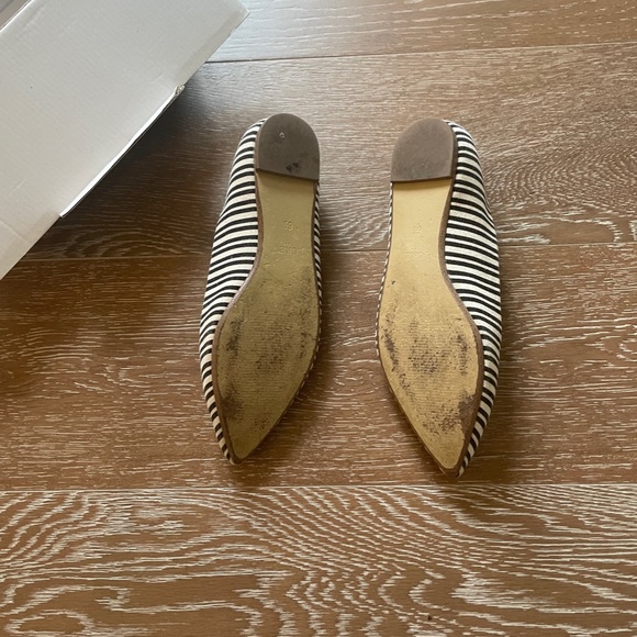J. Crew Black and White Stripe Amelia Flats - Picture 3 of 5